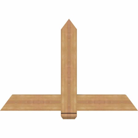 Ekena Millwork Eugene Smooth Timber Gable Bracket, Western Red Cedar, 48"W x 32"H x 3 1/2"D x 5 1/2"F, 16/12 Pitch GBW048X32X0406EUG00SWR
